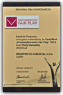 Certyfikat Przedsiębiorstwo Fair Play 2012 dla Megatem EC-Lublin