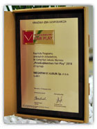 Certyfikat Przedsiębiorstwo Fair Play 2018 dla Megatem EC-Lublin